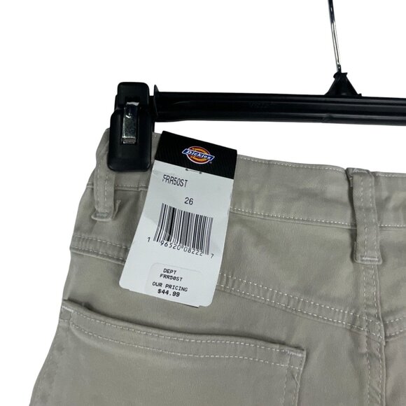 Dickies NWT Womens Work Utility Shorts Beige Size 26 Cotton Blend Comfort - Picture 6 of 9